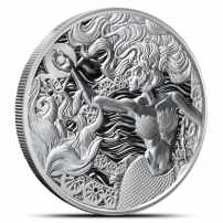 2025 1 oz Samoa Silver Mermaid and Pearl Coin (BU)
