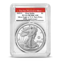 2025-S 1 oz Proof Navy Privy American Silver Eagle Coin PCGS PR70 DCAM FS
