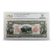 1901 $10 Bison Legal Tender Note (PCGS 30, Very Fine)