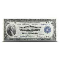 1918 $1 Federal Reserve Bank Note (AU, Various)