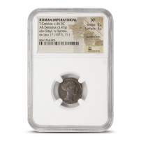 Roman Imperatorial T.Carisius, c.46 BC AR Denarius NGC XF