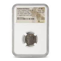 Roman Republic L.Cas. Longinus, 63/60 BC AR Denarius NGC Ch XF