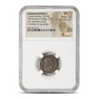 Roman Republic L.Julius Bursio, c.85 BC AR Denarius NGC VF