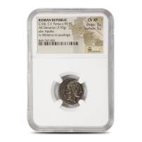 Roman Republic C.Vib. C.f. Pansa c.90 BC AR Denarius NGC Ch XF