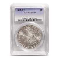 1882-CC Morgan Silver Dollar PCGS MS65