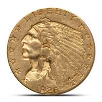 Pre-33 $2.50 Indian Gold Quarter Eagle Coin (AU)