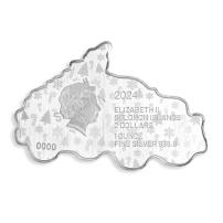 2024 1 oz Reverse Proof Colorized Solomon Islands Silver Snowman & Little Red Truck Coin (Box + CoA)