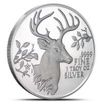 2015 1 oz Texas Mint Whitetail Deer Silver Round (New)