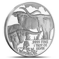 2014 1 oz Texas Mint Longhorn Silver Round (New)