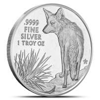 2016 1 oz Texas Mint Coyote Silver Round (New)