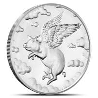 1/2 oz Mint Markers When Pigs Fly Silver Round (New)