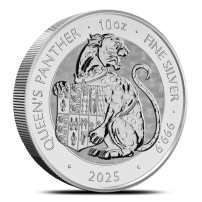 2025 10 oz British Silver Tudor Beasts The Queen's Panther Coin (BU)