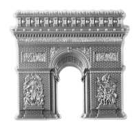 2 oz Triumphal Arch Silver Stackable (New)