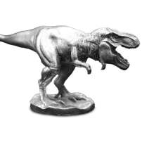 3 oz Antique Finish Tyrannosaurus Rex Silver Statue (New w/ CoA)