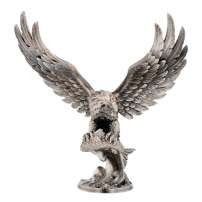 3 oz Antique Finish Eagle Silver Statue (New w/ CoA)