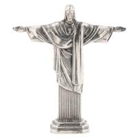 3 oz Antique Finish Christ The Redeemer Silver Statue (New w/ CoA)