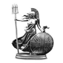 3 oz Antique Finish Britannia Silver Statue (New w/ CoA)