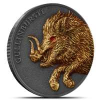 2025 2 oz Germania Beasts Gullinbursti Ultra High Relief Silver Round (Box + CoA)