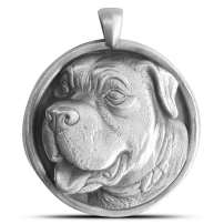 1 oz Antique Finish Custom High Relief Silver Pendant (New w/ CoA)