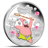 2025 1 oz Proof Colorized Tuvalu Silver Patrick Star Coin (Box + CoA)