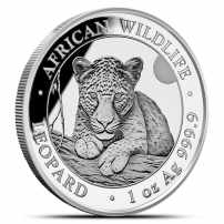 2025 1 oz Somalia Silver African Wildlife Leopard Coin (BU)