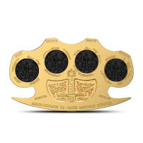 2025 2 oz Samoa Silver The Holy Knuckles Coin (Box + CoA, Gilded)