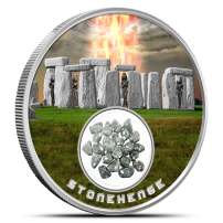 2025 1 oz Proof Colorized Mesa Grande Built By Aliens Stonehenge Silver Coin (Box + CoA)