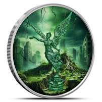 2024 1 oz Colorized Mexican Silver Libertad Forces of Nature Earth Coin (Capsule + Sleeve)