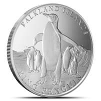 2025 1 oz Proof Falkland Islands Silver King Penguin Coin (Box + CoA)