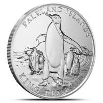 2025 1 oz Falkland Islands Silver King Penguin Coin (BU)
