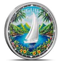 2024 1 oz Colorized EC8 Silver Anguilla Regatta Coin (BU)