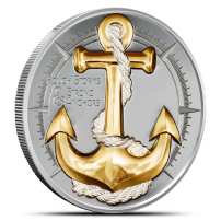 2025 2 oz Black Proof Cook Islands Silver The Journey Anchor Rough Storms Coin