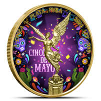 2024 1 oz Colorized Mexican Silver Libertad Cinco de Mayo Coin (In Capsule)