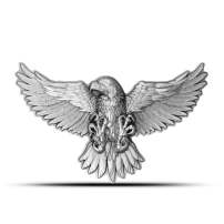 2025 2 oz Antique Colorized Cameroon Silver USA Bald Eagle Coin (Box + CoA)