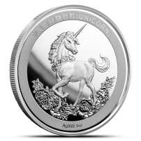 2019 1 oz Chinese Silver 25th Anniversary Unicorn Dollar Coin (Restrike)