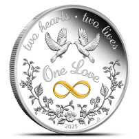 2025 1 oz Proof Australian Silver One Love Coin (Box + CoA)