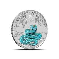 2025 1/4 oz Colorized Australian Silver Lunar Snake Coin (BU)
