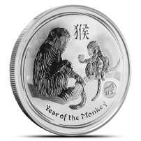 2016 1 oz Australian Silver Lunar Monkey Lion Privy Coin