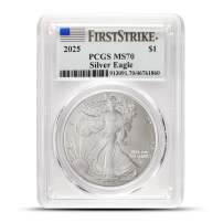 2025 1 oz American Silver Eagle Coin PCGS MS70 FS