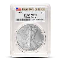 2025 1 oz American Silver Eagle Coin PCGS MS70 FDOI