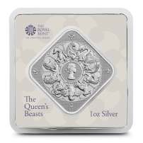 1 oz The Royal Mint Queen's Beast Completer Silver Bar (New)