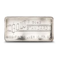 10 oz Engelhard Gold Standard Pressed Silver Bar (Serial Number)