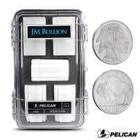 1 oz Silver Buffalo Round Mini Monster Box (100 Rounds, JM Bullion Pelican Case, New)