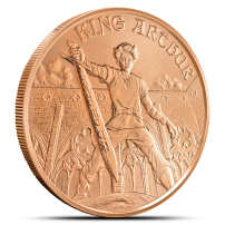 1 oz Medieval Legends King Arthur Copper Round