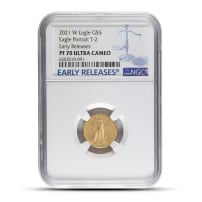 2021-W 1/10 oz Proof American Gold Eagle Coin NGC PF70 UCAM (Type 2)