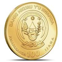 2023 1 oz Rwandan Gold Mountain Gorilla Coin (BU)