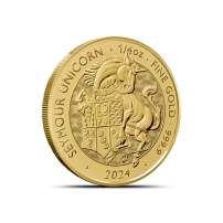 2024 1/4 oz British Gold Tudor Beasts Seymour Unicorn Coin (BU)