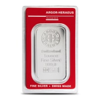 1 oz Argor Heraeus Silver Bar (New)