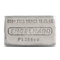 10 oz Engelhard Poured Silver Bar (Wide)
