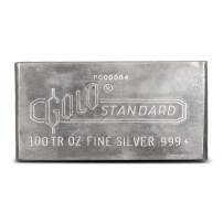 100 oz Engelhard Struck Gold Standard Silver Bar (Series 1)